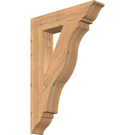Ekena Millwork Funston Traditional Smooth Bracket, Western Red Cedar, 5 1/2"W x 28"D x 40"H BKT06X28X40FST01SWR